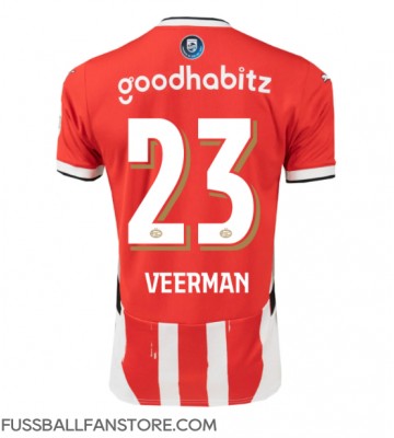 PSV Eindhoven Joey Veerman #23 Replik Heimtrikot 2024-25 Kurzarm